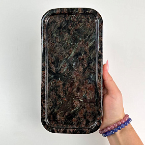 Блюдо из Арфведсонита (Нуумит), Артикул: 117111 - изображение товара №2