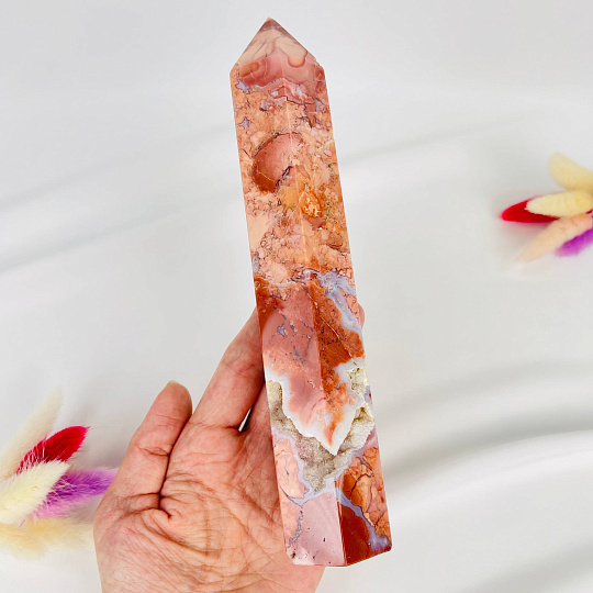 Кристалл из розового цветочного Агата, Артикул: 117082 - изображение товара №2