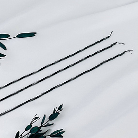 Бусины для украшений из черной Шпинели, Артикул: 117697 - изображение товара №2