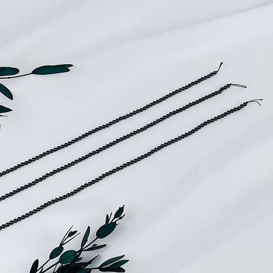 Бусины для украшений из черной Шпинели, Артикул: 117697 - изображение товара №2