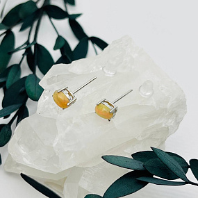 Серьги- пусеты из Опала, Артикул: 087084 - изображение товара №1