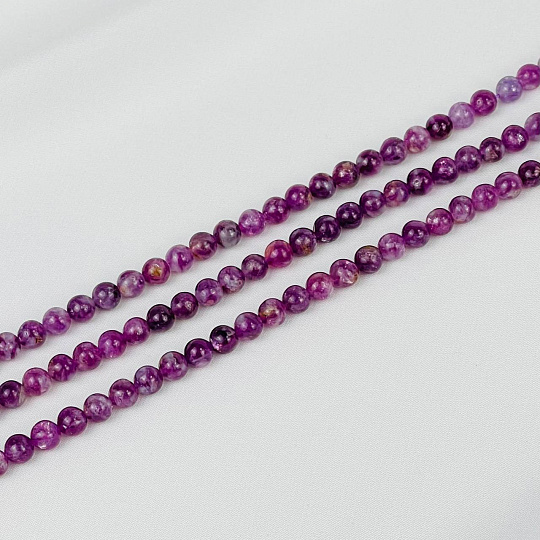 Бусины для украшений из Лепидолита (70 бусин), Артикул: 116776 - изображение товара №1