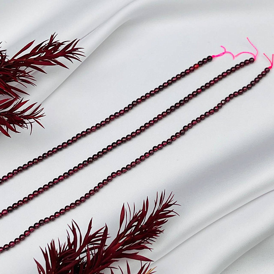 Бусины для украшений из Граната (90 бусин), Артикул: 100071 - изображение товара №3