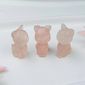 Фигурка Кошка из Розового кварца