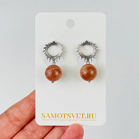 Серьги из Лунного камня