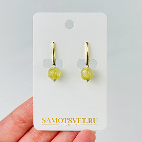 Серьги из Лепидолита