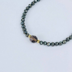 Браслет из Пирита и Раухтопаза, Артикул: 118421 - изображение товара №4