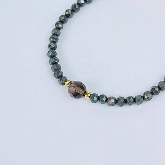 Браслет из Пирита и Раухтопаза, Артикул: 118421 - изображение товара №4