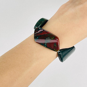 Бусины для украшений из Яшмы (Гелиотроп), Артикул: 117441 - изображение товара №3