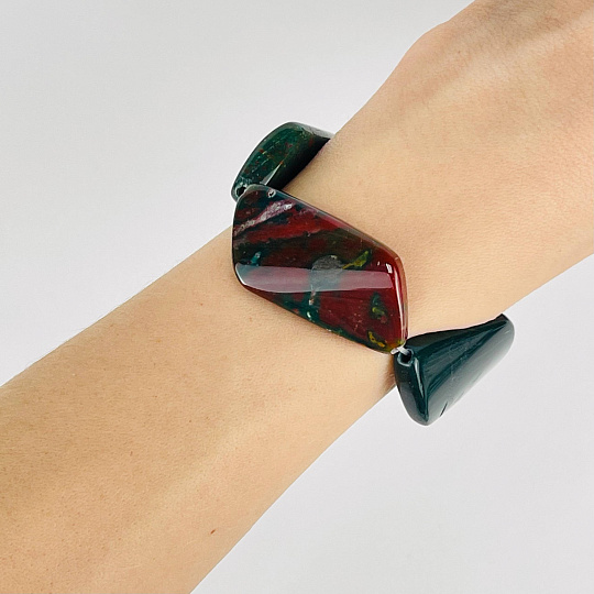 Бусины для украшений из Яшмы (Гелиотроп), Артикул: 117441 - изображение товара №3