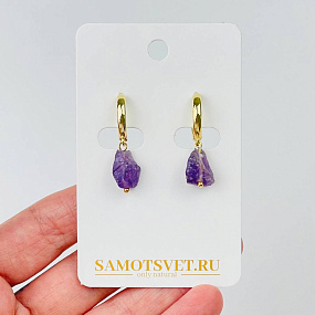 Серьги из Аметиста, Артикул: 114560 - изображение товара №2