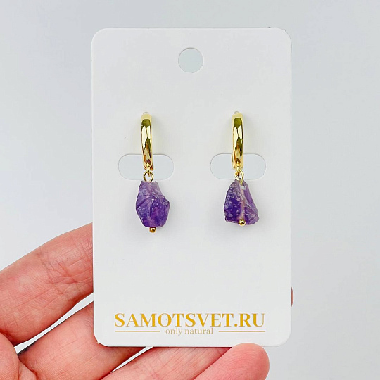 Серьги из Аметиста, Артикул: 114560 - изображение товара №2