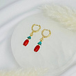 Серьги из Коралла и Бирюзы