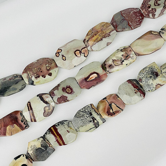 Бусины для украшений из пейзажной Яшмы, Артикул: 117450 - изображение товара №2