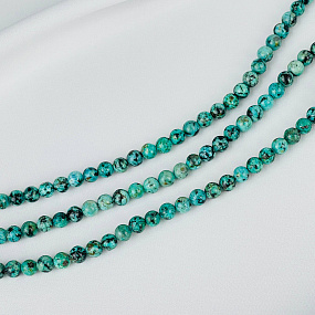 Бусины для украшений из Хризоколлы (62 бусины)