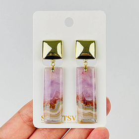 Серьги из Кварцевого аметиста