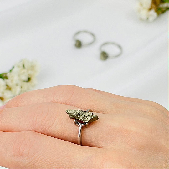 Кольцо регулируемое из Пирита, Артикул: 115753 - изображение товара №2