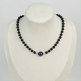 Колье из Обсидиана и Чароита