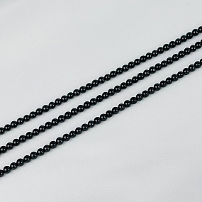 Бусины для украшений из черной Шпинели (86 бусин)