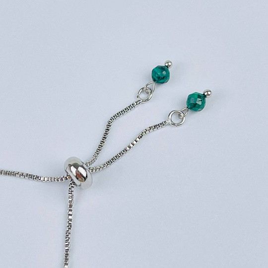 Браслет (Анахата) регулируемый из Малахита, Розового кварца и Авантюрина, Артикул: 117960 - изображение товара №3