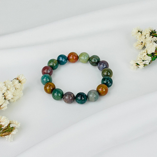 Браслет их Мохового агата, Артикул: 057772 - изображение товара №1