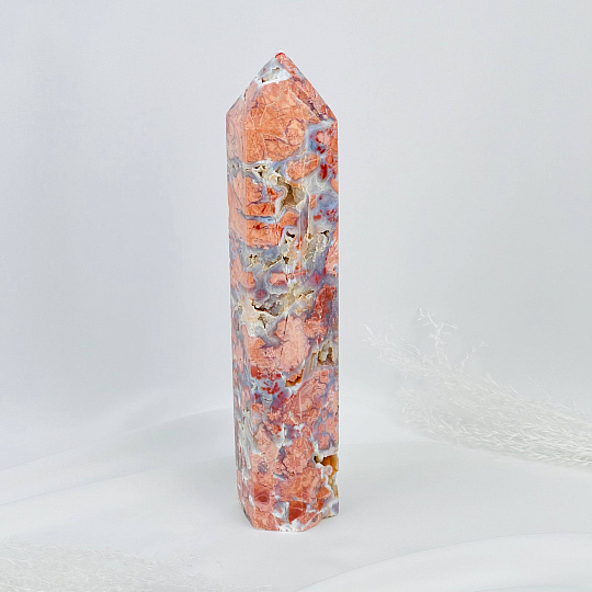 Кристалл из розового цветочного Агата, Артикул: 117075 - изображение товара №1