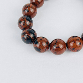 Браслет из Обсидиана, Артикул: 117811 - изображение товара №3