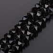 Бусины для рукоделия из камня Агат черный (Бразилия)